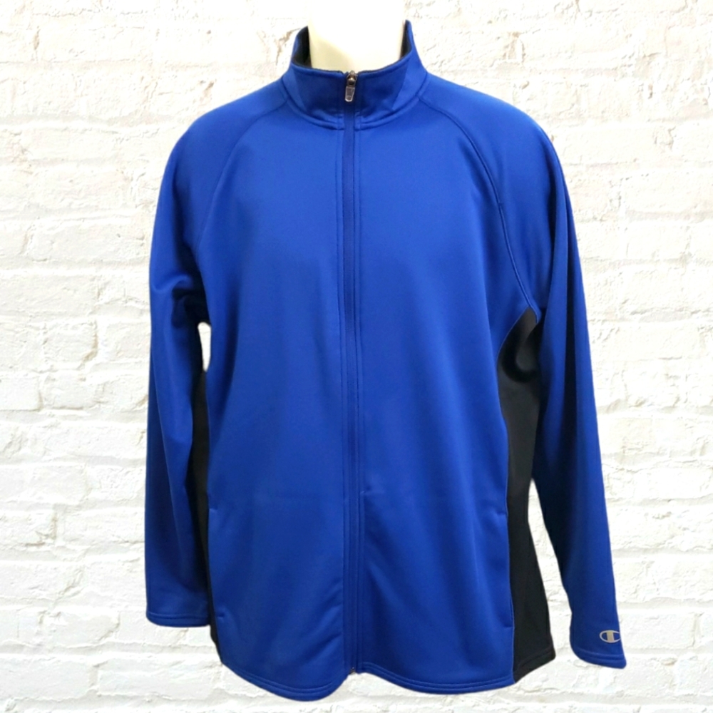 NWOT Champion Men's Powertrain performance color block full zip jacket size L